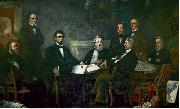 Francis B. Carpenter First Reading of the Emancipation Proclamation of President Lincoln France oil painting artist